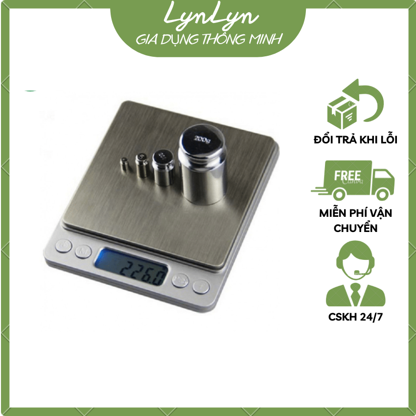 Cân tiểu ly điện tử 1kg - 0.1gram Cân tiểu li điện tử có độ chính xác cao