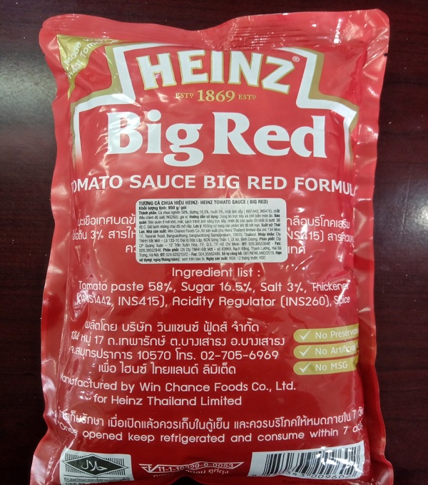 Tương cà chua Heinz túi loại lớn 950g nhập khẩu Thái Lan