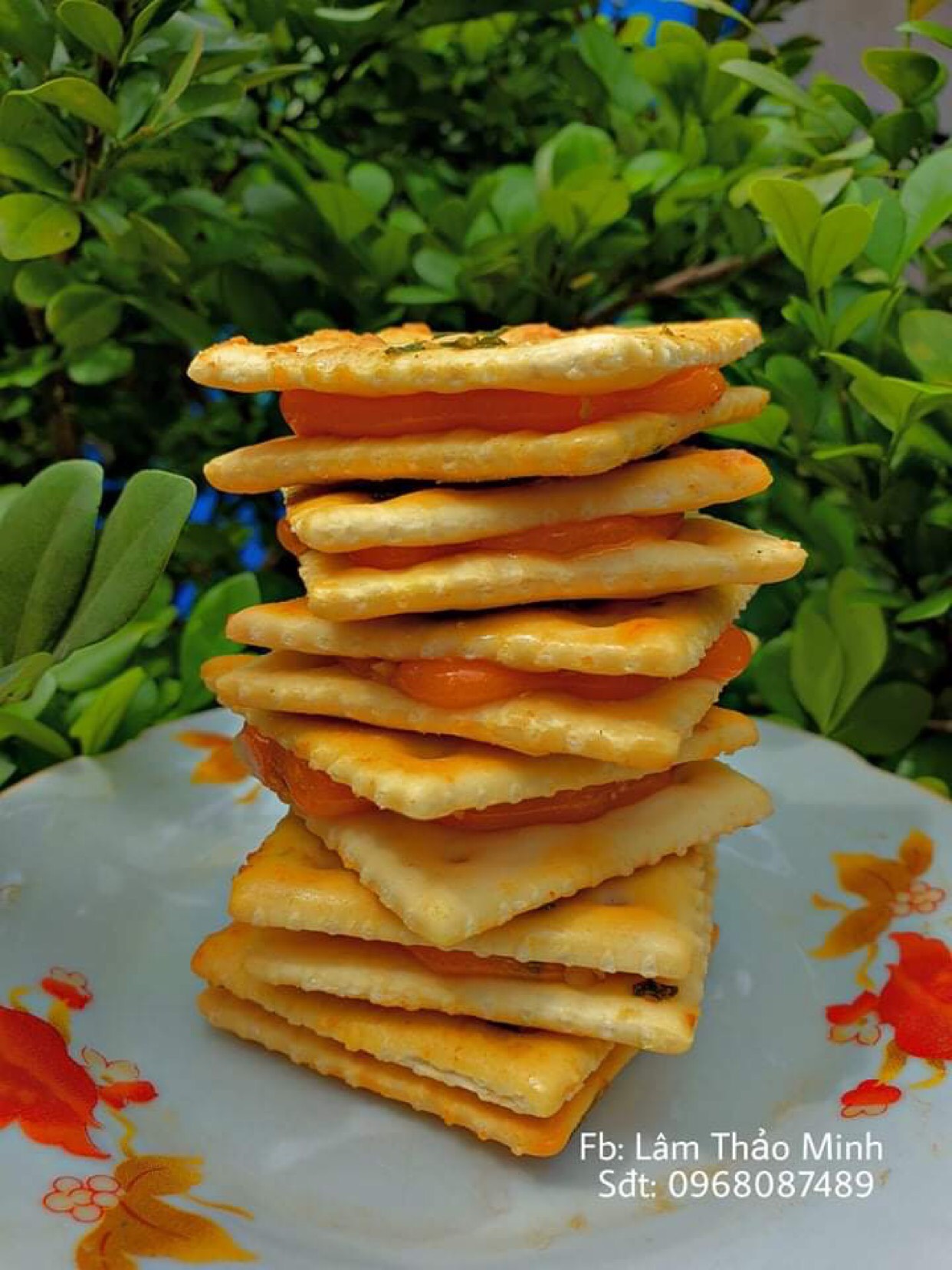Bánh quy hành kẹp phô mai Handmade