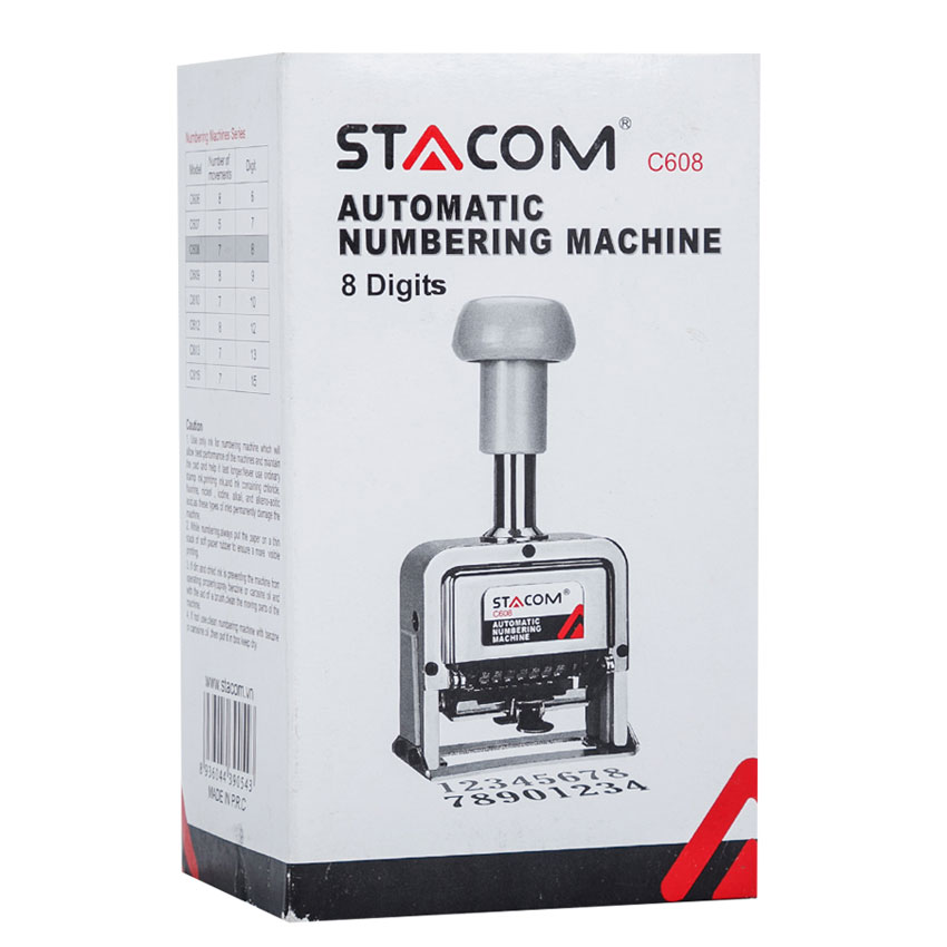 Máy đóng số nhảy tự động Stacom C606 6 số Automatic Numbering Machine