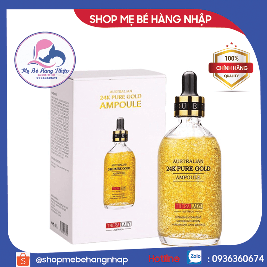 Serum dưỡng da tinh chất 24k pure gold ampoule 100ml