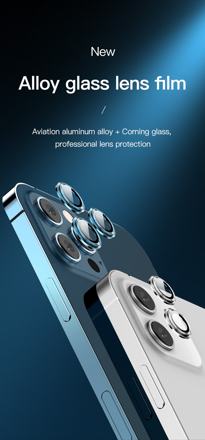 [Lấy mã miễn phí vận chuyển] [Bộ 3 mắt - 2 mắt] Dán từng mắt camera TOTU cho iPhone 12 Mini / 12 / 12 Pro / 12 Pro Max siêu đẹp