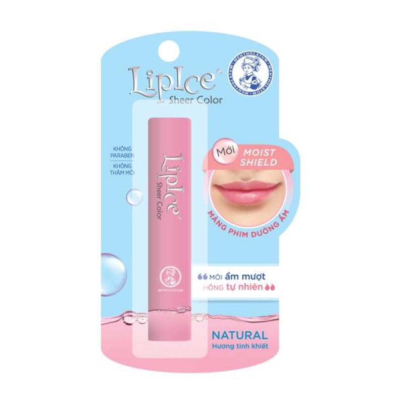 Son dưỡng có màu tự nhiên Lipice Sheer Color natural hương tinh khiết 2.4g - Hồng tự nhiên