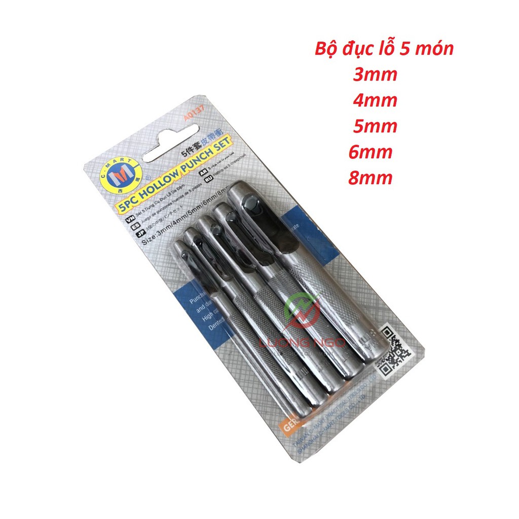 Bộ đột lỗ 5 mũi C-mart A0137