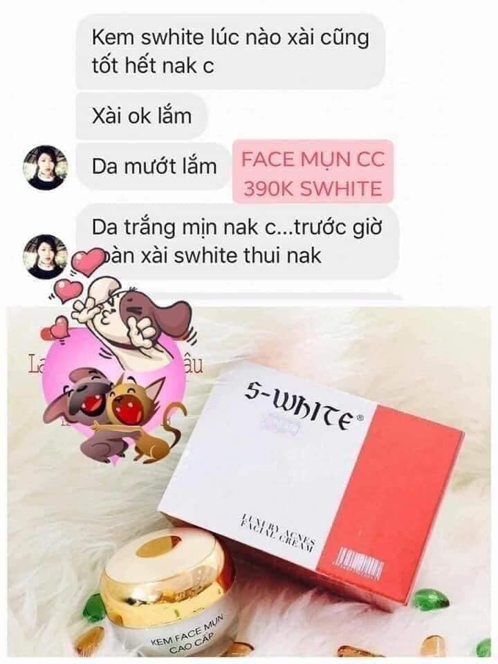 [HCM]Kem Face Mụn Cao Cấp Và Serum Swhite