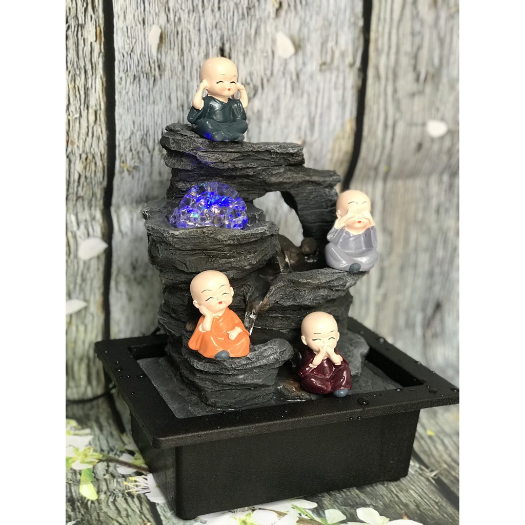 [HCM]THÁC NƯỚC MINI ĐỂ BÀN – Ghềnh THÁC + 4 CHÚ TIỂU