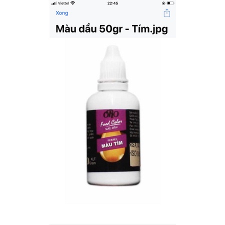 MẦU DẦU ORO 50g - 156marthcm