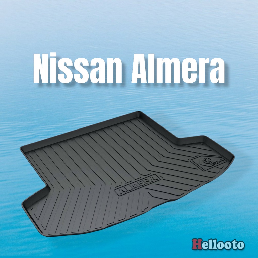 Lót Cốp Nhựa Dẻo Xe Nissan Almera 2020 2021 2022 Chất Liệu Nhựa Dẻo Đàn Hồi, Không Mùi, Dễ Dàng Vệ Sinh Lau Rửa