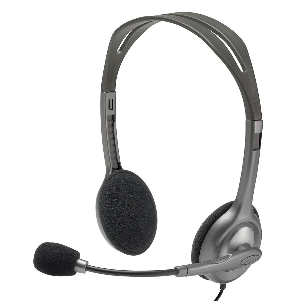 Tai nghe chụp tai Logitech H111 có dây Kết nối jack 3.5mm - Hàng chính hãng
