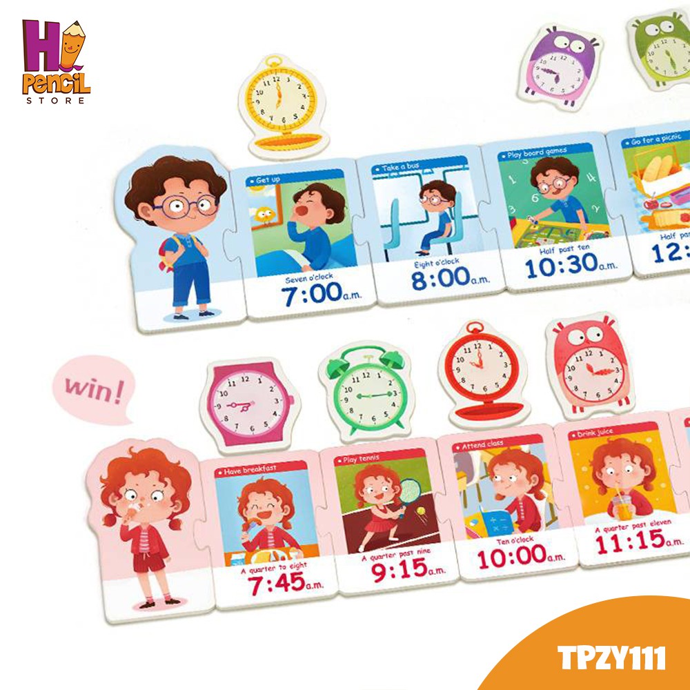 Đồ Chơi TOI Bộ Game Bé Học Xem Đồng Hồ