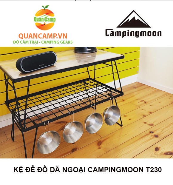 [HCM]Kệ để đồ dã ngoại Campingmoon T230-1T (kệ đơn)