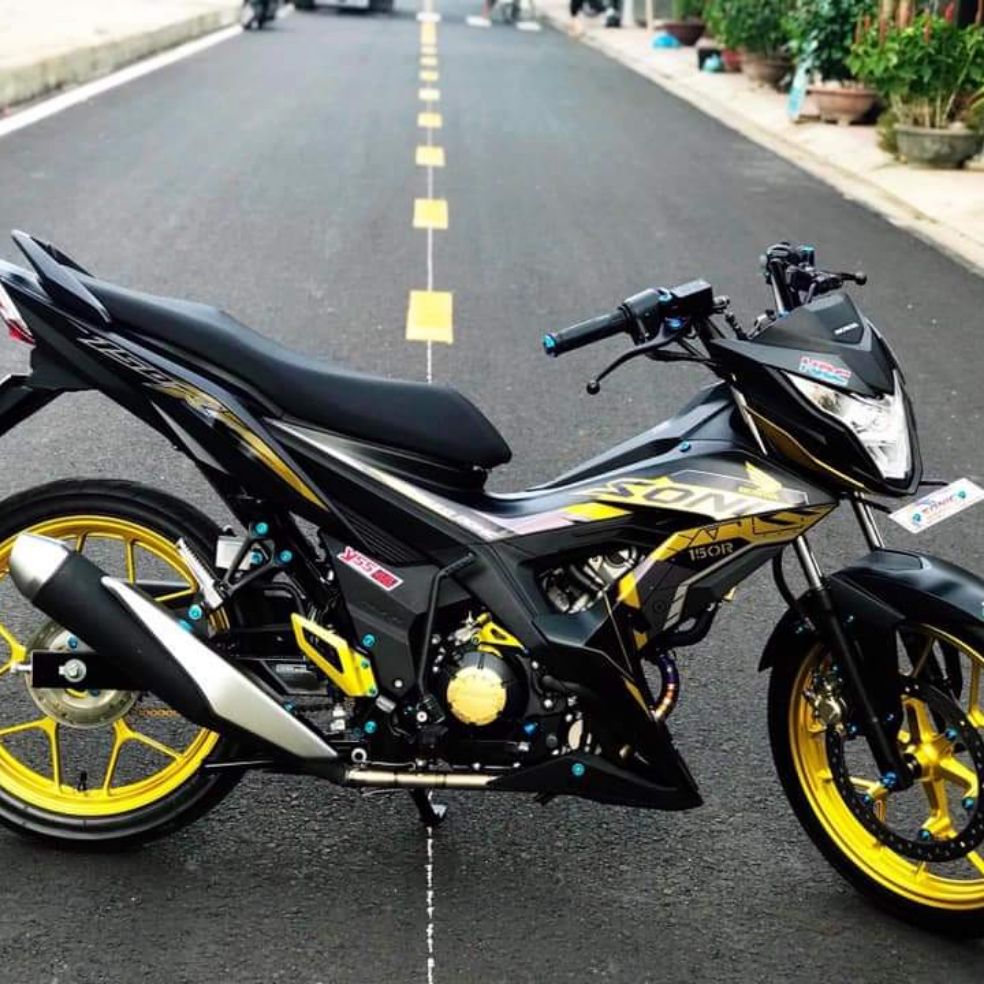 [HCM]Tem rời dán xe sonic đen tem vàng cao cấp