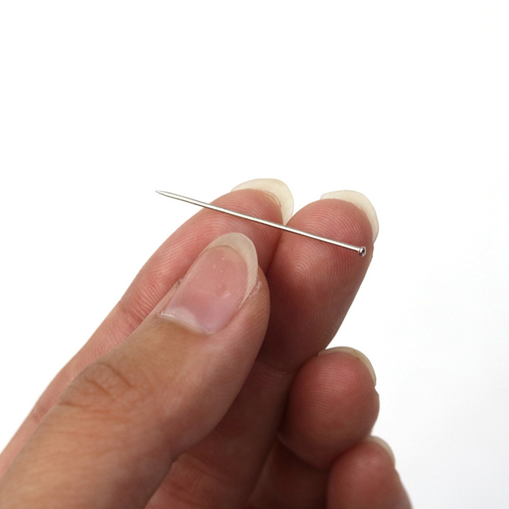 1000Pcs/Box Stainless Steel Pins Dressmaker Pin Shirt Silk Satin Pin Quilt Applique Sewing Needle 31mm