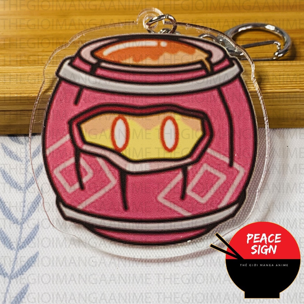 ( Mica trong acrylic ) Móc khóa CỤC SLIME NGUYÊN TỐ game GENSHIN IMPACT anime chibi dễ thương độc đáo