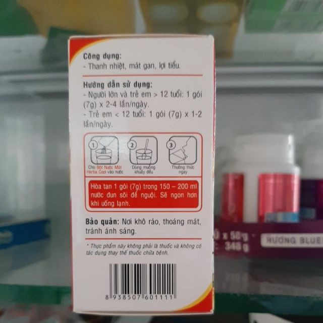 Bột nước mát hebarcool  hộp 10 gói