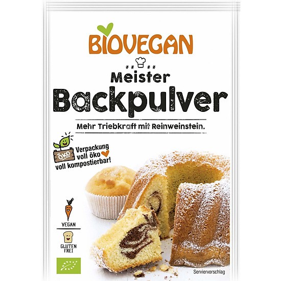 Bột Nở Hữu Cơ Backpulver Biovegan Baking Powder 17g
