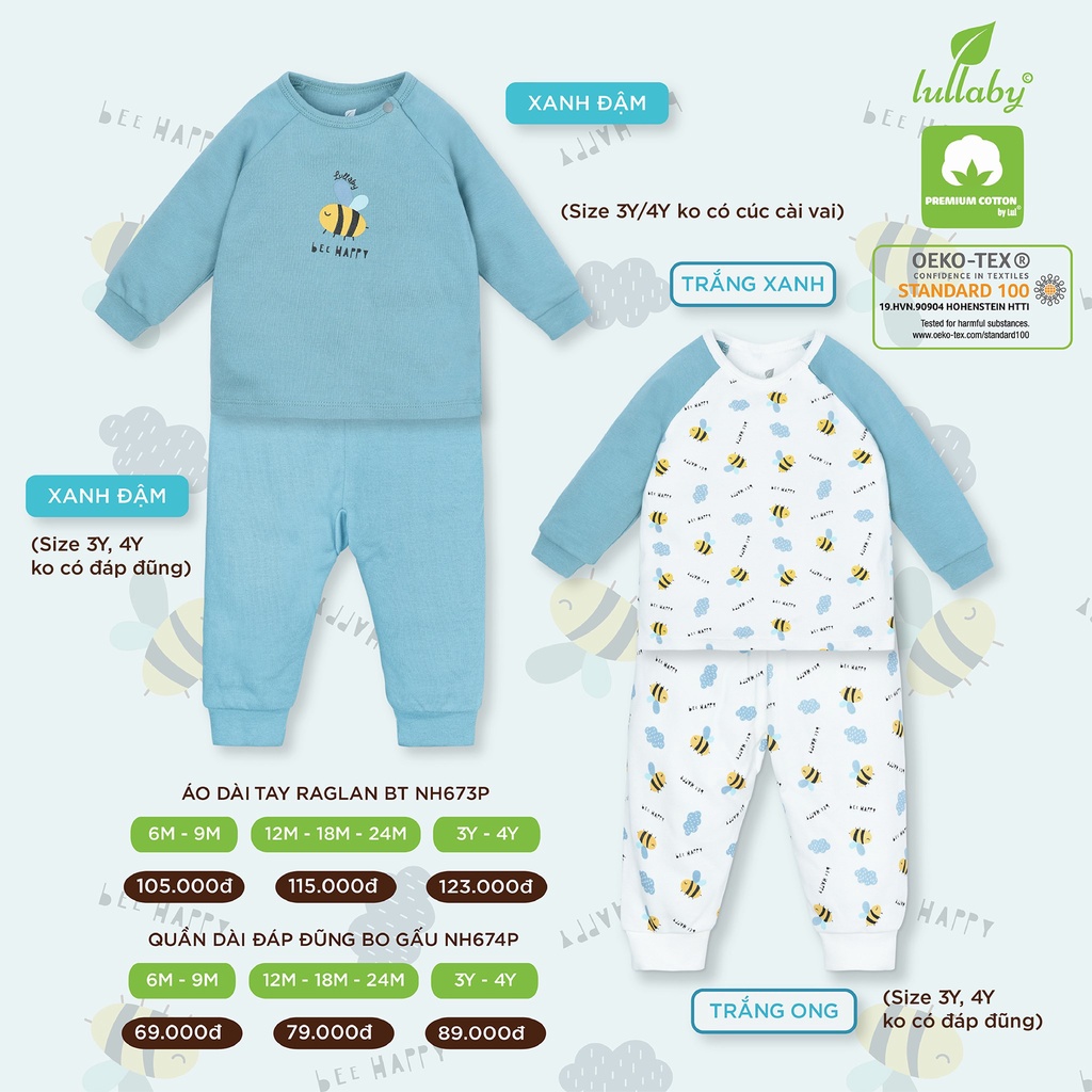 [Nhập RS0822 giảm 30k cho đơn 99k][LULLABY NHIỀU MÀU NHIỀU MẪU-LẺ QUẦN/ÁO] BỘ DÀI TAY BÉ TRAI BST THU ĐÔNG 2021 INTERLOCK 100% COTTON