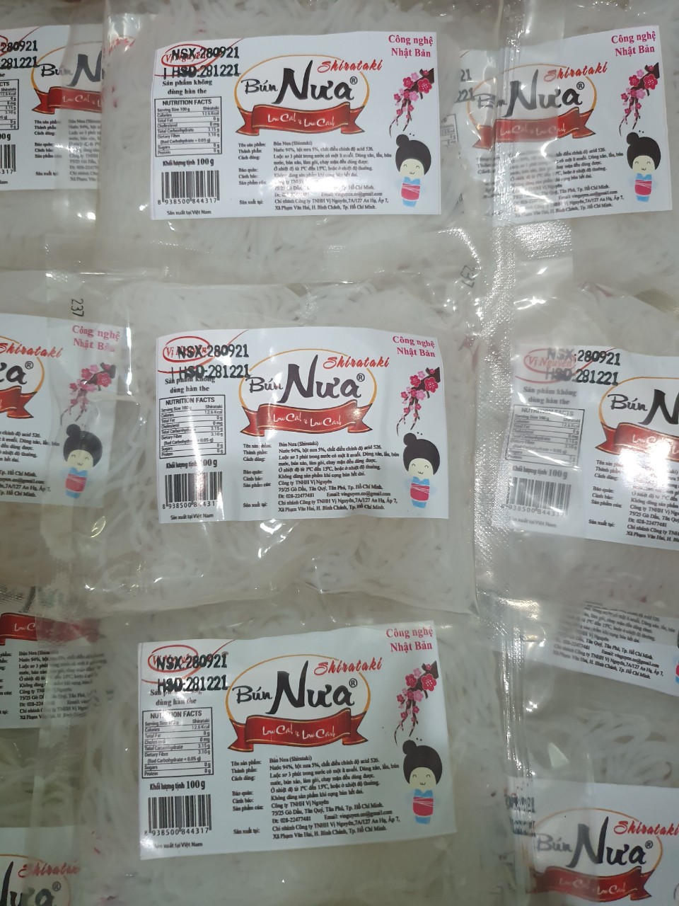 05 Gói Bún Nưa Cuộn Keto Das Vị Nguyên Gói 100Gram- ăn Kiêng - Das - Lowcard- Giảm Cân