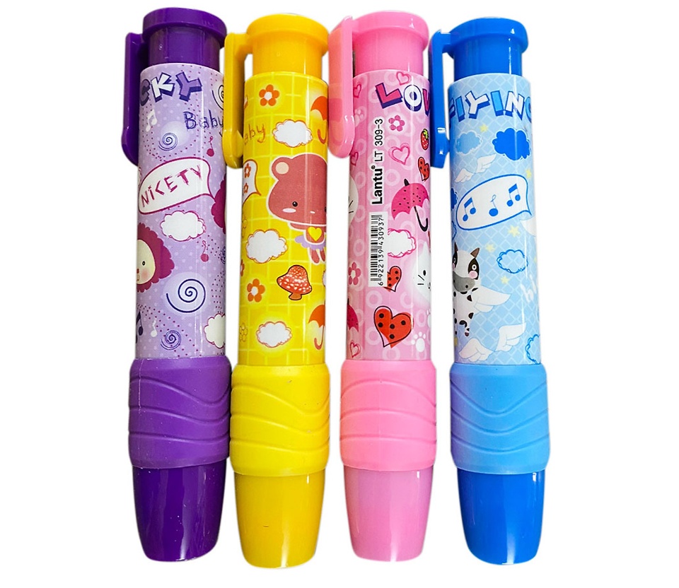 Combo 2 cây gôm bấm tẩy bút chì lantu 309 - 3