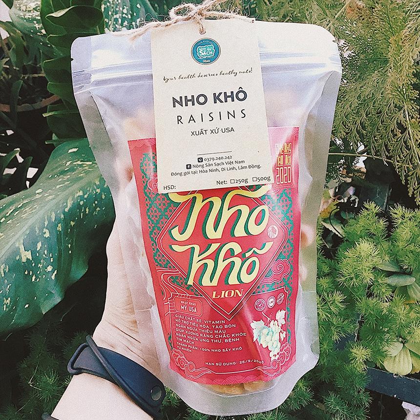 Nho Khô Mỹ Không Đường Lion 500g