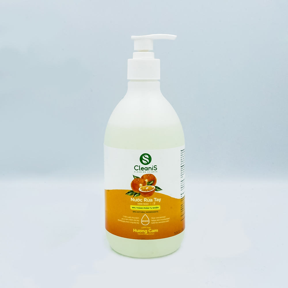 Nước rửa tay diệt khuẩn tinh dầu cam CleaniS