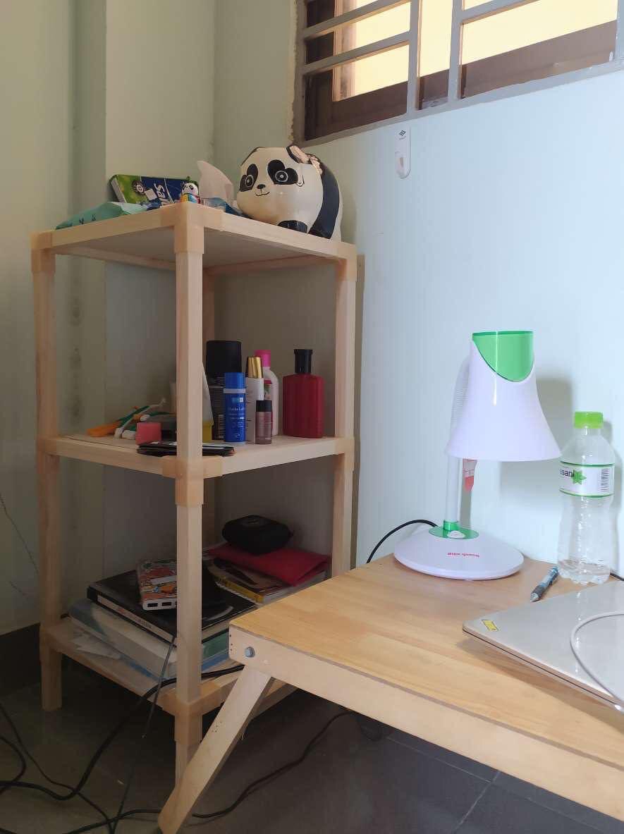 [HCM]Kệ gỗ 3 tầng vuông 32cm