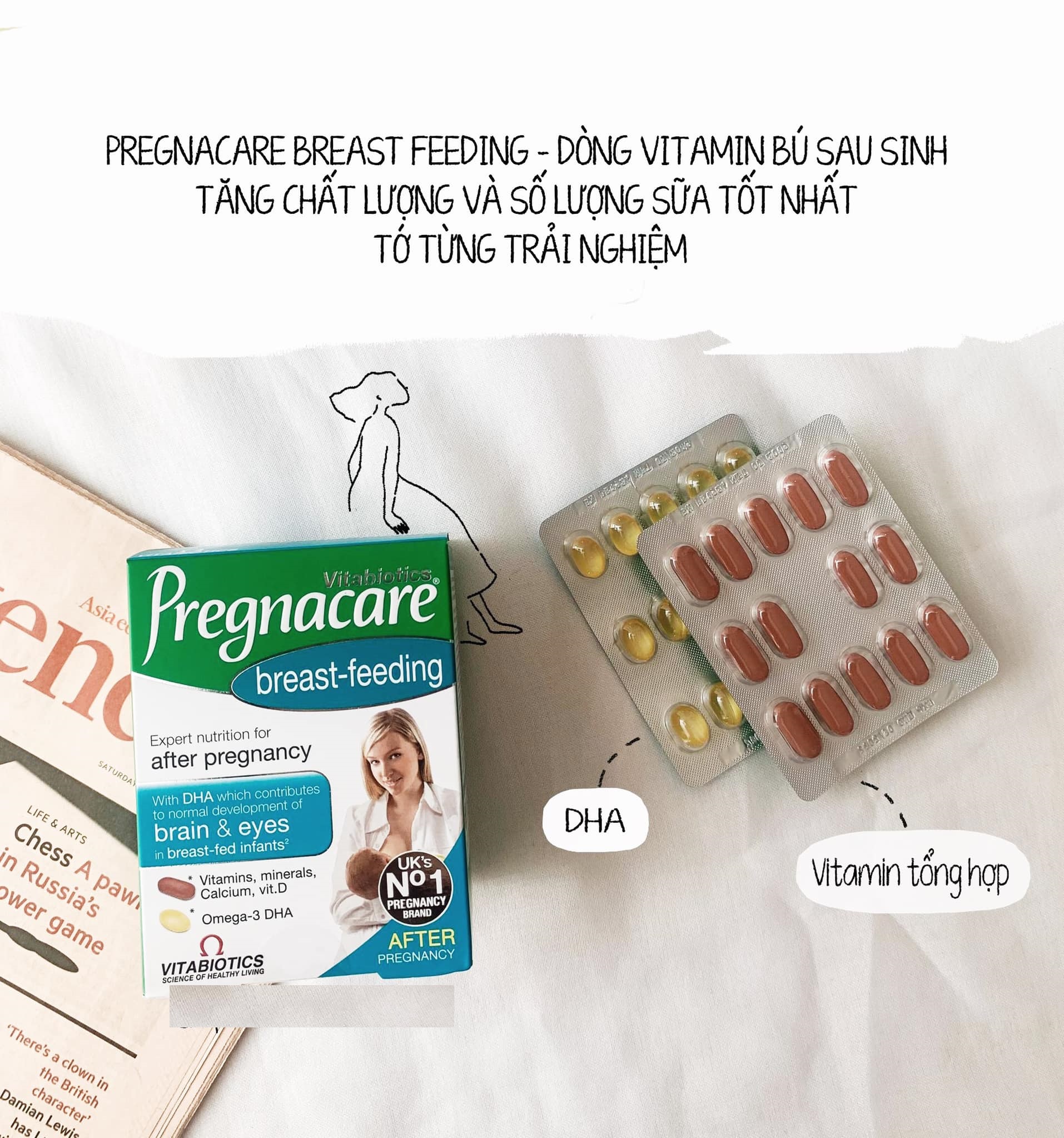 Vitamin cho mẹ sau sinh pregnacare breast feeding - dòng vitamin bú sau sinh