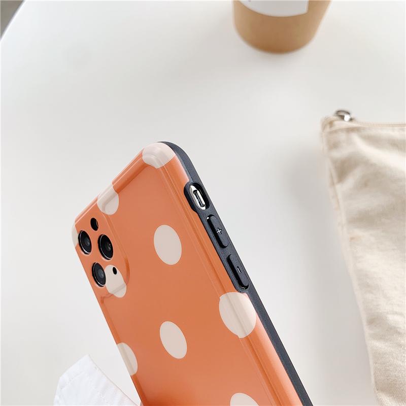 [ SALE LỖ ] Ốp Lưng Silicon IMD Bảo Vệ Camera Polka Dots
