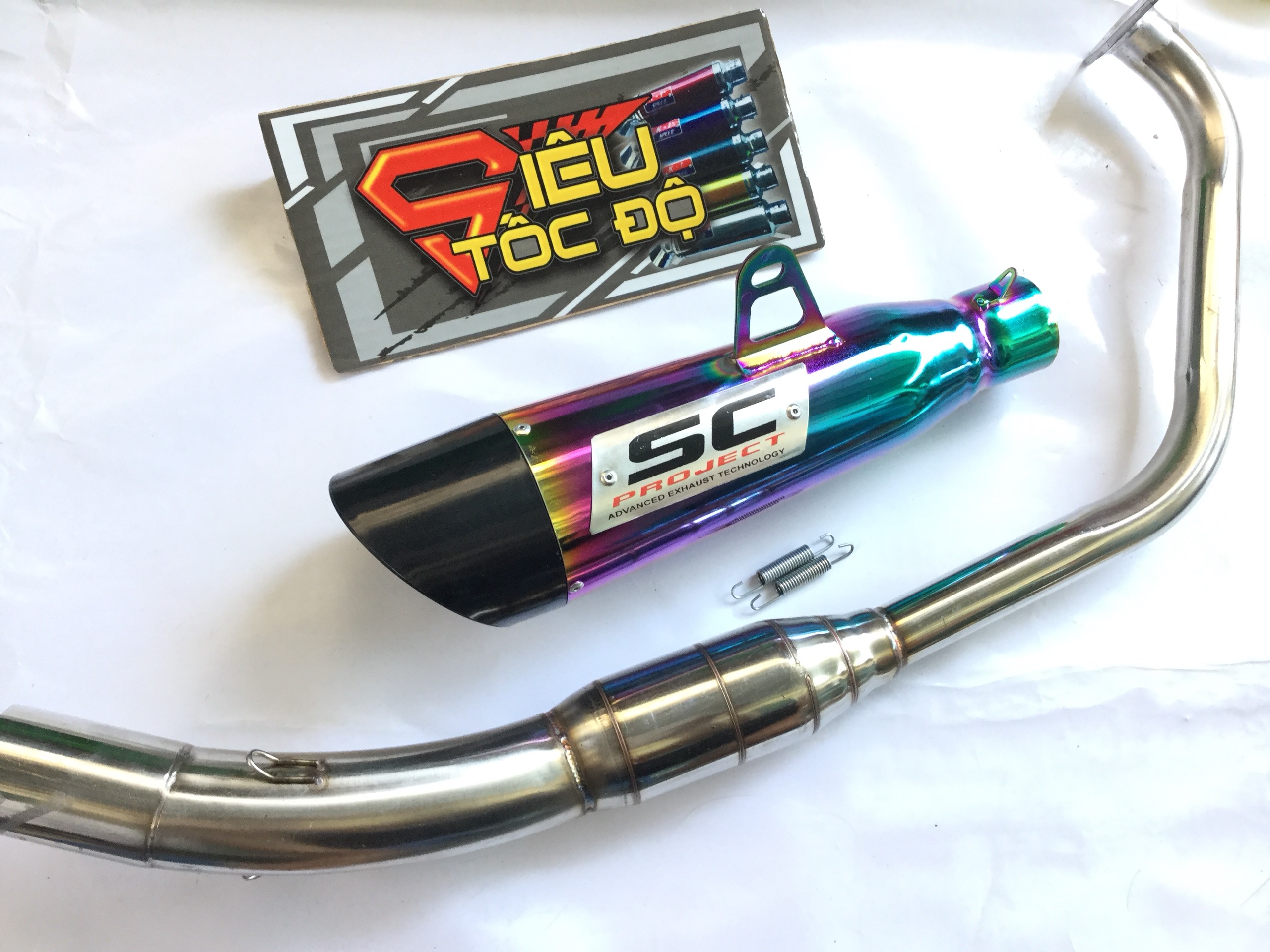 Combo pô sc xéo 7 màu bao gồm cả cổ pô độ bầu hơi inox r15...........