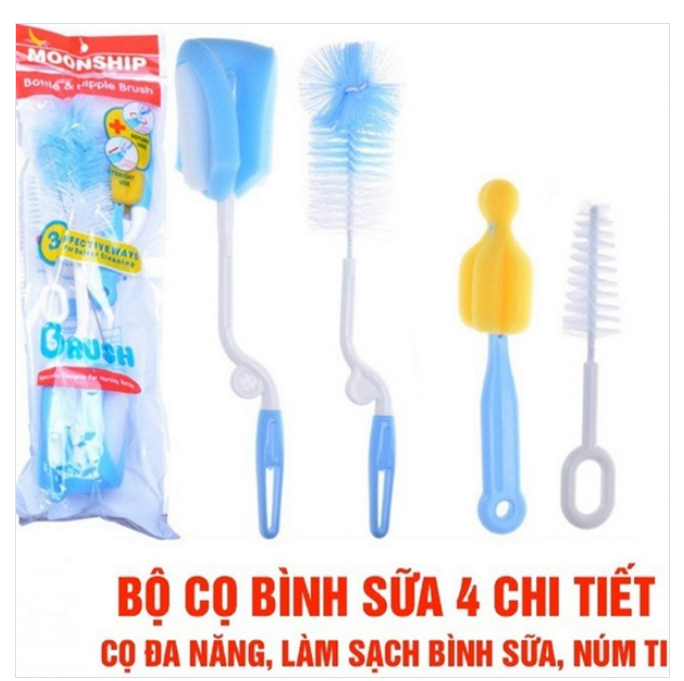 Bộ cọ rửa bình sữa 4 chi tiết