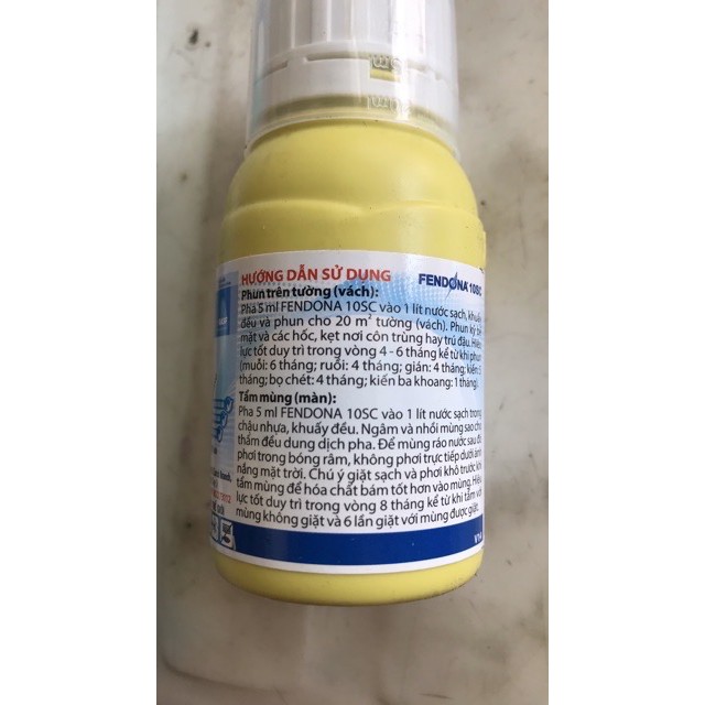 THUỐC DIỆT MUỖI FENDONA 10SC CHAI 50ML.