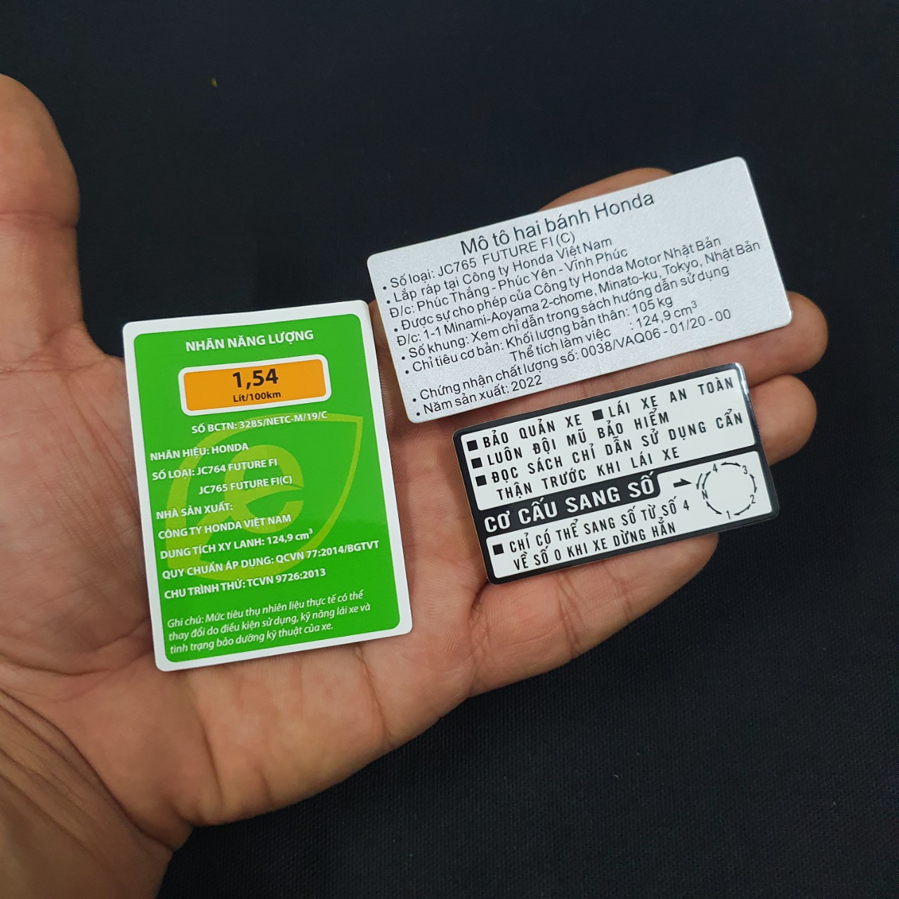 Trọn bộ tem thông số mẫu zin xe future 125/ future fi