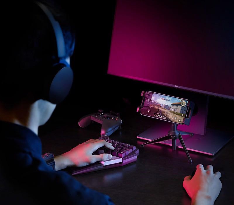 Bàn phím cơ một tay Flydigi D1 dùng cho IOS,Android,PC Full LED