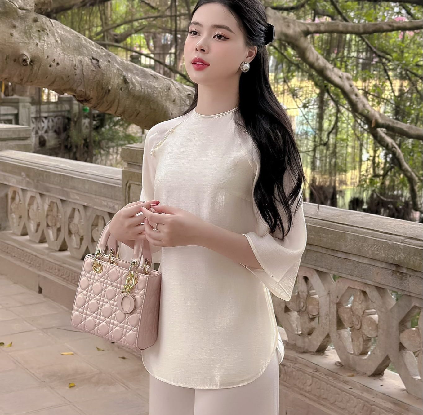 PHÁP PHUC ĐI LỄ CHÙA ĐỒ LAM THIẾT KẾ ( set BE )