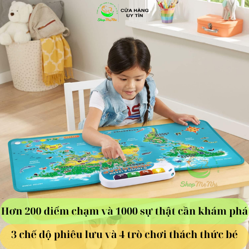 Đồ chơi LeapFrog – Bản đồ thể giới Leap Frog World Map chạm và học.