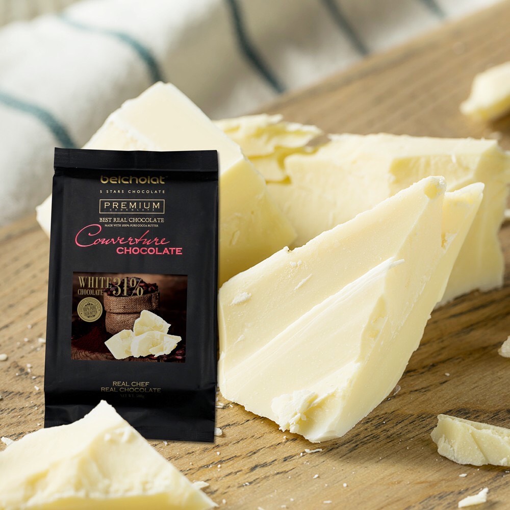 White couverture Chocolate 31% cacao / Block 1kg