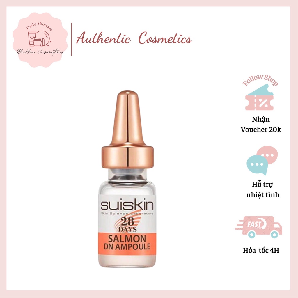 1 ống tinh chất tế bào gốc từ dna cá hồi phục hồi da sau 28 ngày suiskin 2ml