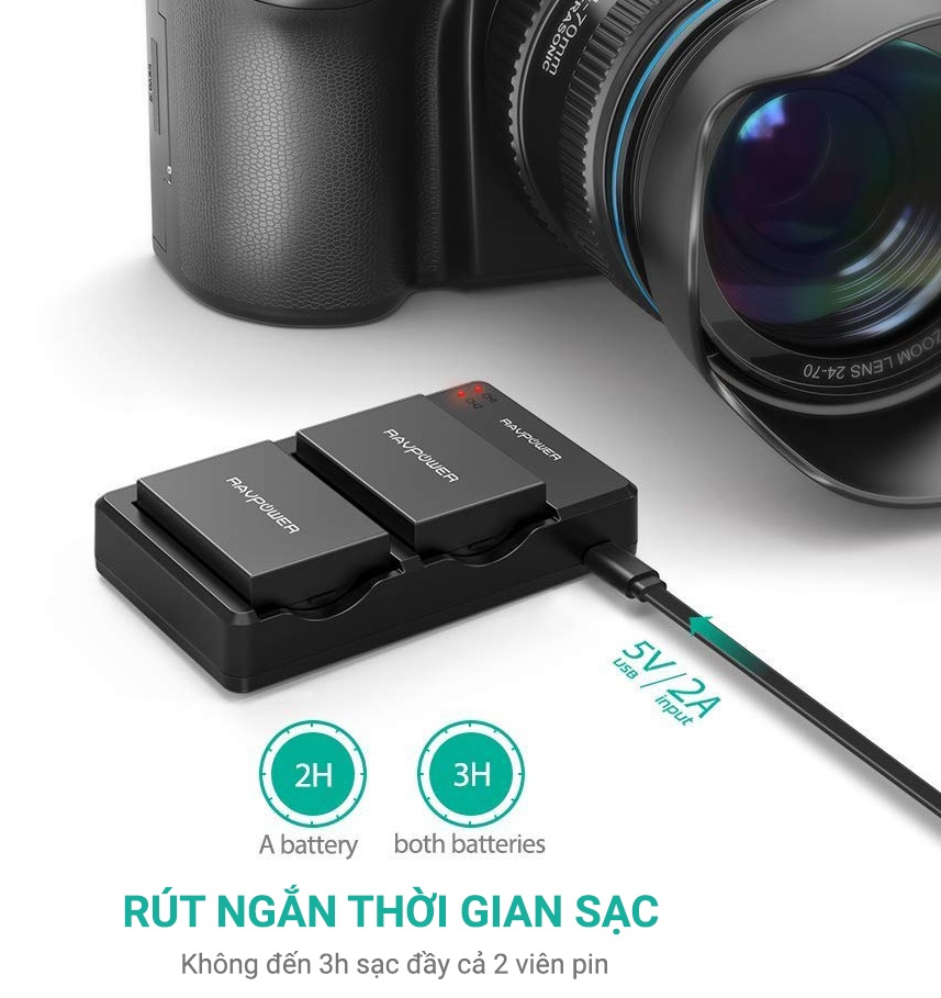 1 Pin máy ảnh RavPower thay thế cho pin LP-E8