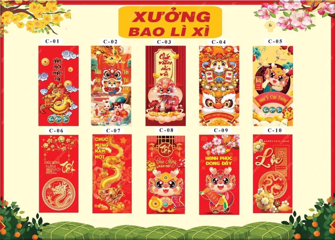 COMBO 50 BAO LÌ XÌ TẾT MẪU MỚI NHẤT NĂM NAY