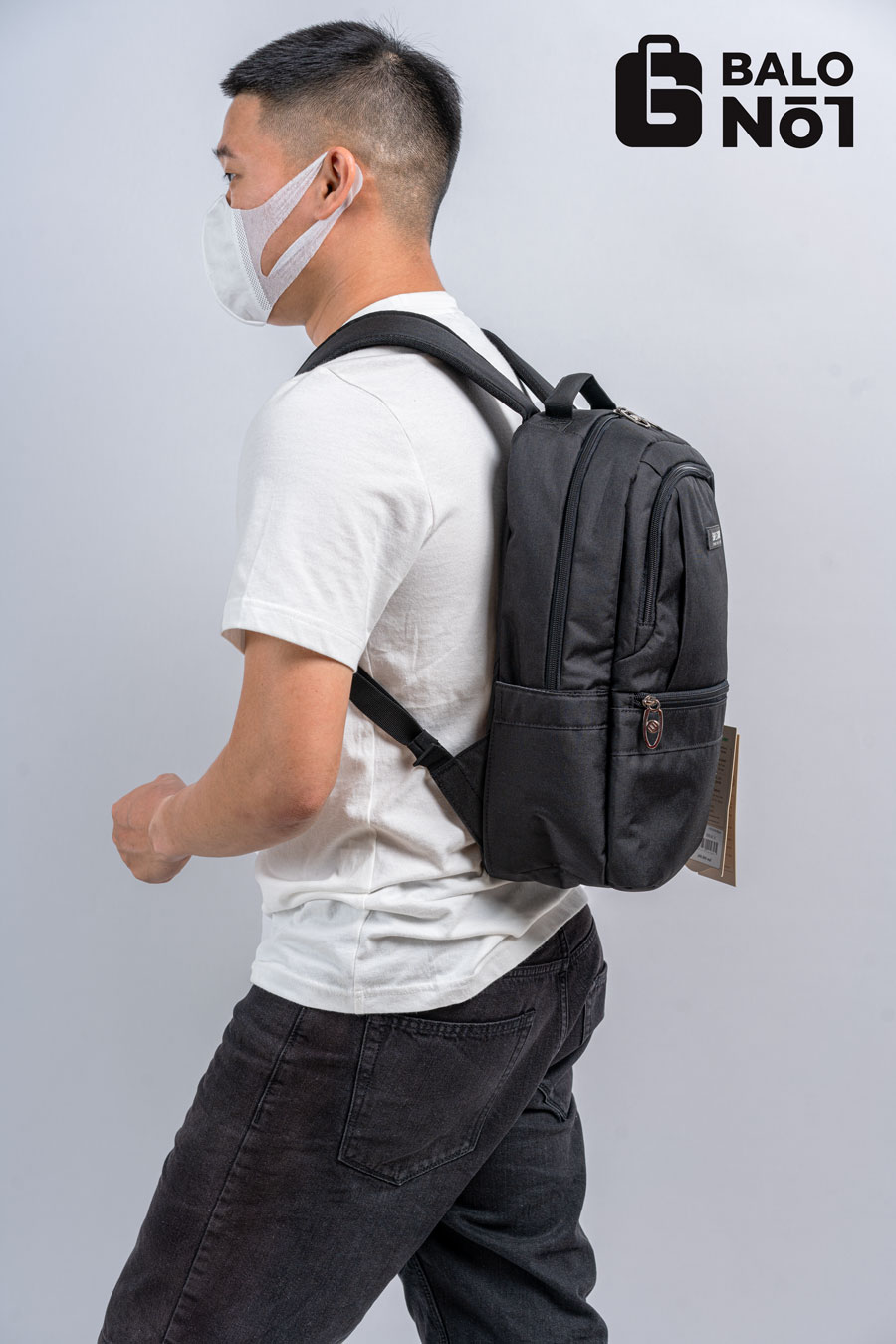 [HCM][Tặng Vớ] Balo Thời Trang Cao Cấp Simple Carry ISSAC 6 Black