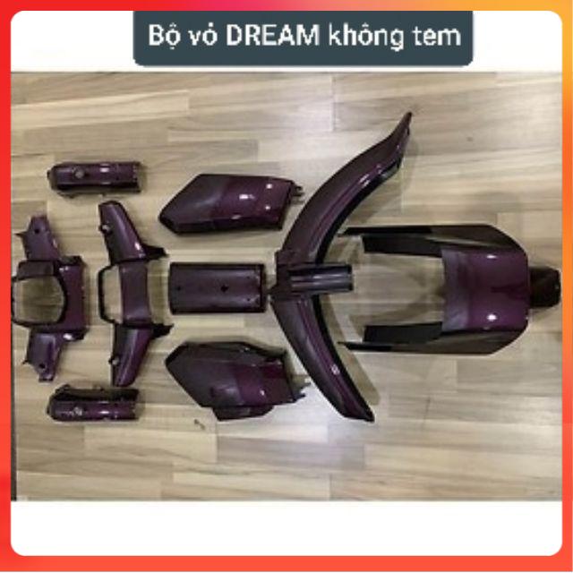 (Gía HÓT) Bộ vỏ nhựa Dream màu tím nho (cho xe Thái Việt máy Honda, dàn áo }