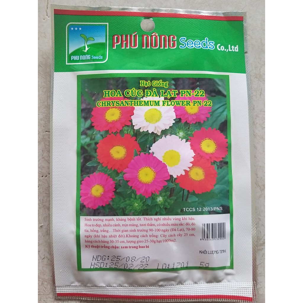 Hạt giống hoa cúc Đà Lạt Phú Nông