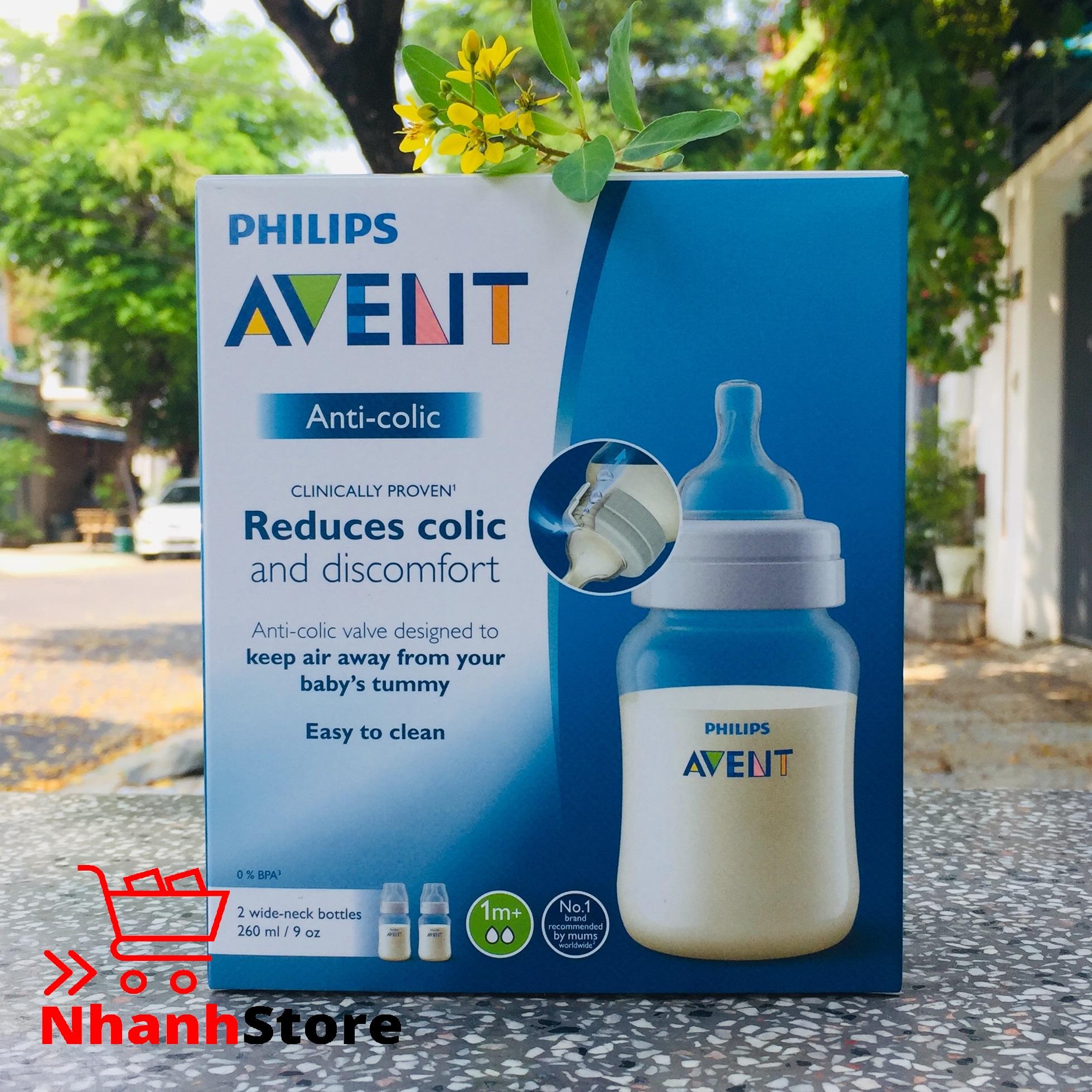 Bình sữa Thiết kế cổ điển Avent Classic 260ml (Núm số 2, từ 3-6 tháng)