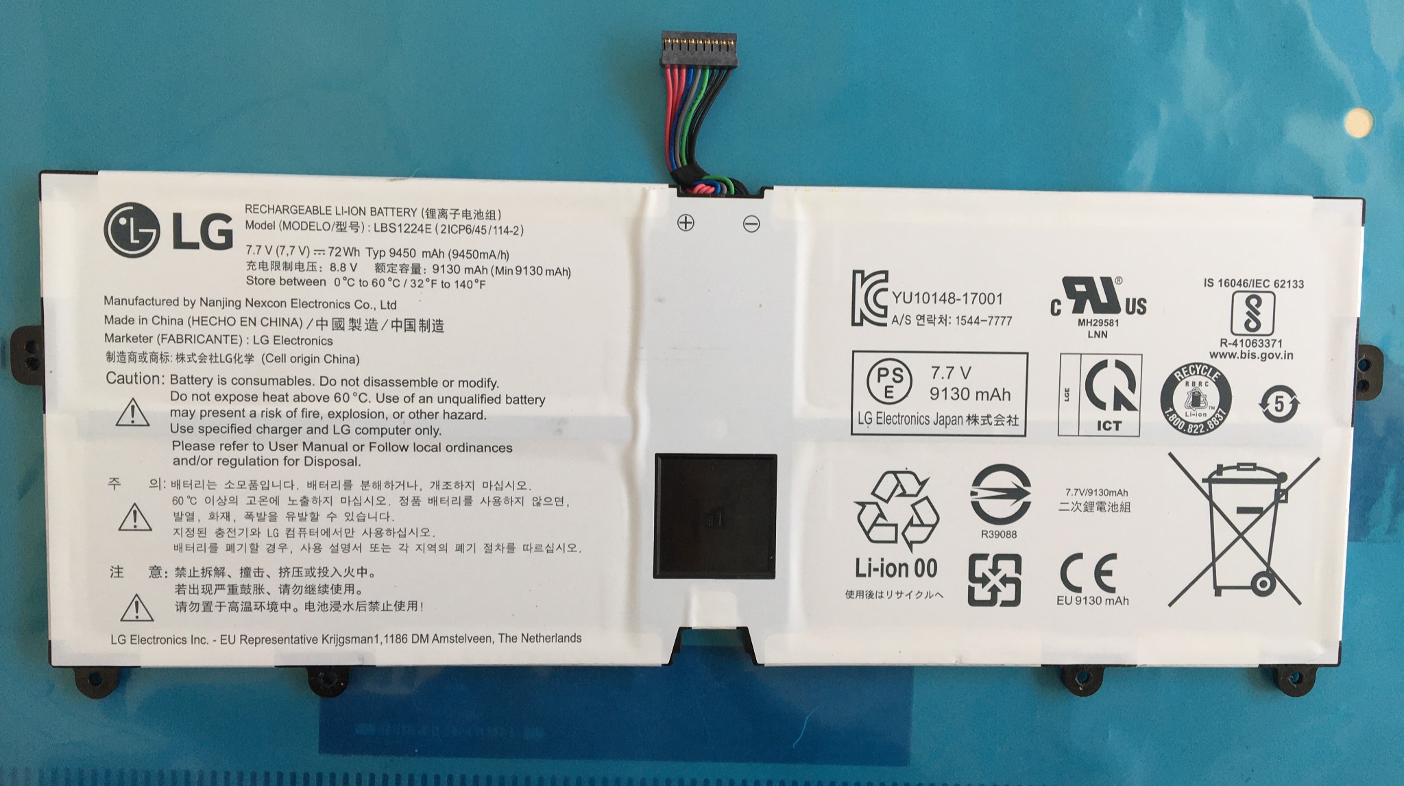 Pin(battery) Laptop LG Gram 13Z980 14Z980 15Z980 15Z990 72Wh Zin
