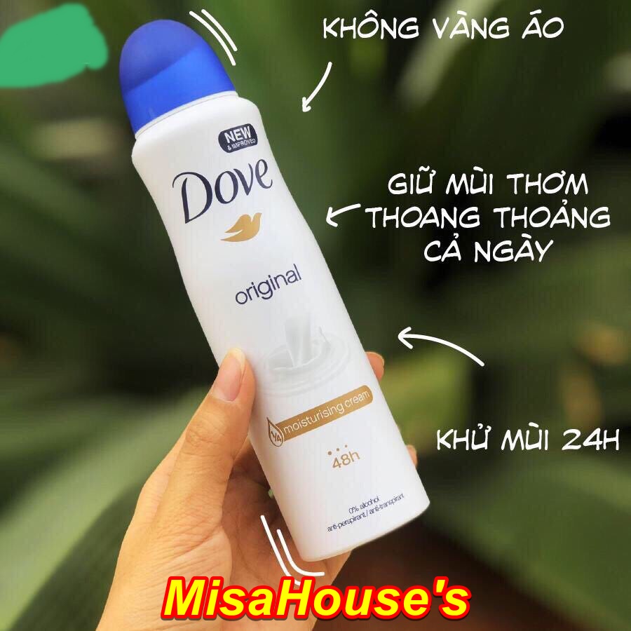 Xịt khử mùi Dove 150ml - ORIGINAL