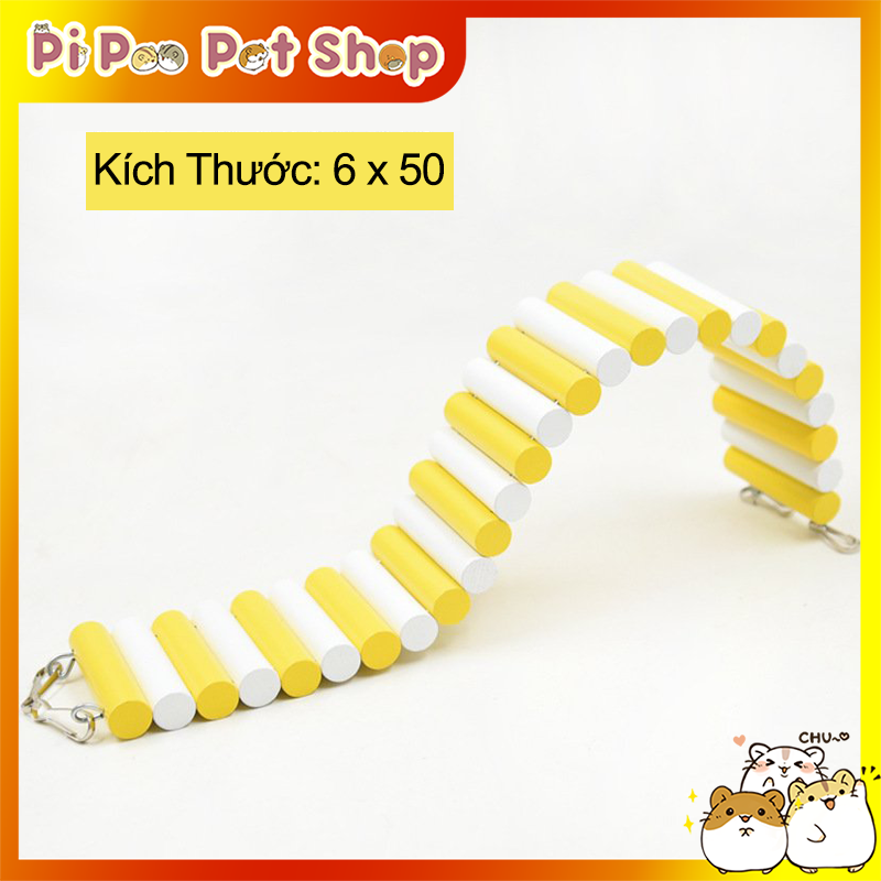 Cầu thang gỗ uốn cho Hamster và thú cưng