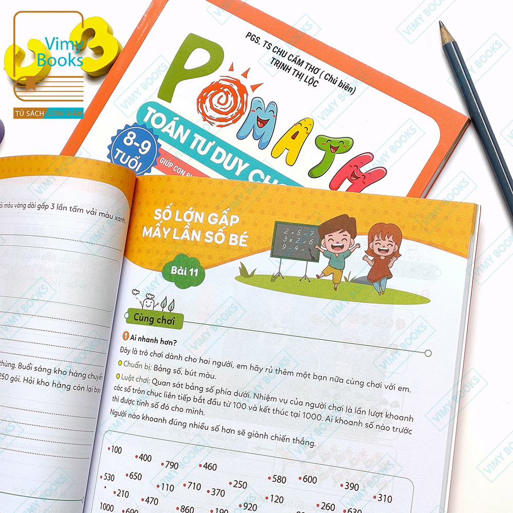 Sách - Combo Toán Tư Duy Pomath Cho Trẻ 8 - 9 Tuổi (Lớp 3)