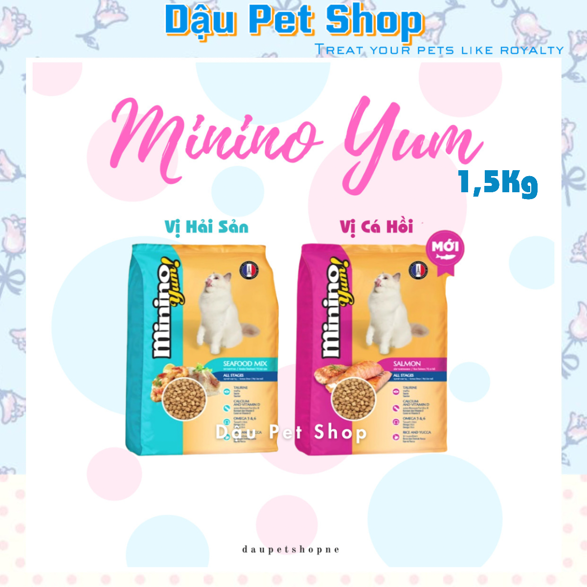 [1.5KG] Minino Yum hạt thức ăn cho mèo