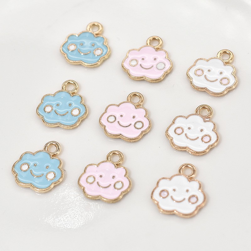 Mặt charm kim loại hình đám mây