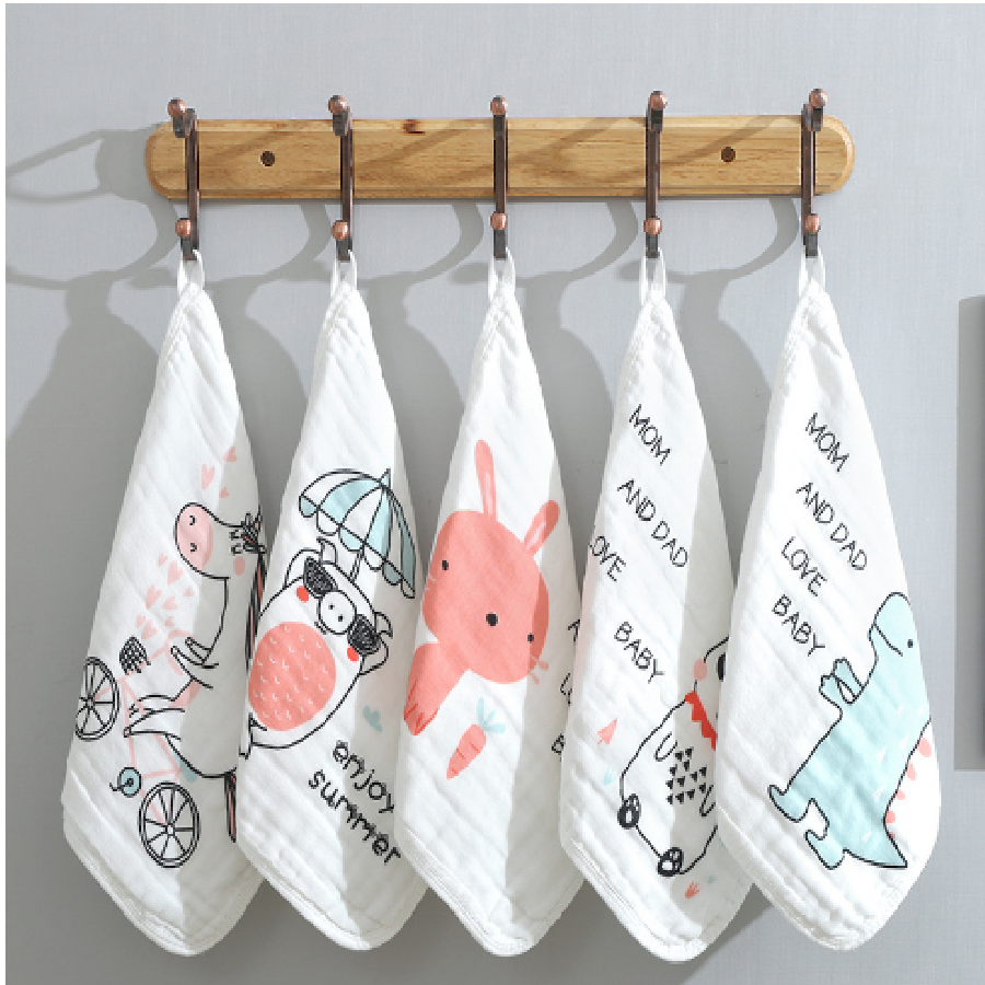 Khăn mặt sợi tre cap cấp 6 lớp kích thước 30x30 cm